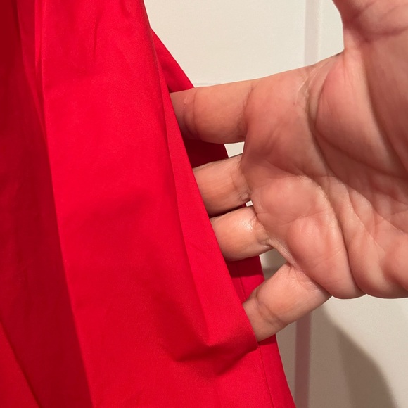 Day + Moon Red Mini Dress. Size: Large. Open Tie Back. Ruffle Sleeve. NWT. - Picture 12 of 12